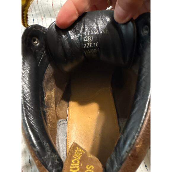Vintage Dr. Martens 8287 Brown Leather Ankle Work Boots Men’s Sz 10 England Rare main image 8